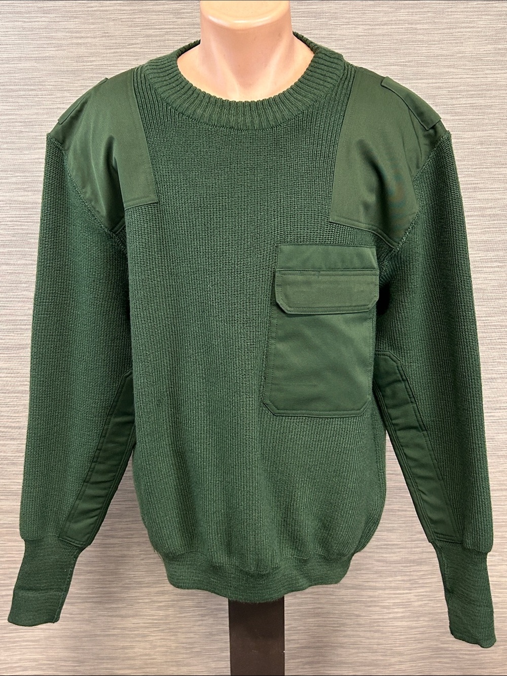Men's German Commando pullover wool blend Sweater - Olive - 56 (XL)